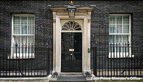 Downing Street 10 der Sitz des britischen Premierministers